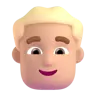 Man: Medium-Light Skin Tone Emoji 👨🏼 image - Microsoft 3D Fluent style