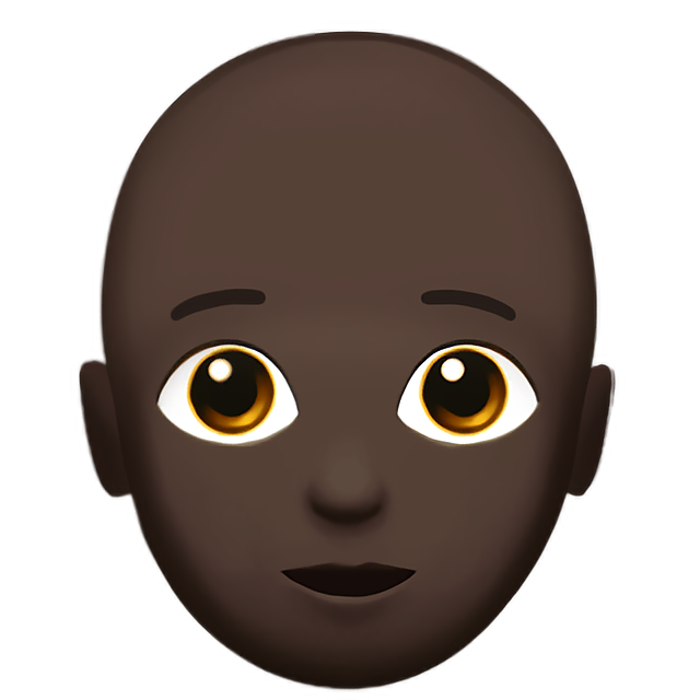 Person: Dark Skin Tone, Bald