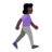 Woman Walking Facing Right: Dark Skin Tone