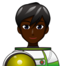 Man Astronaut: Dark Skin Tone Emoji 👨🏿‍🚀 image - Emojidex style