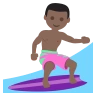 Person Surfing: Dark Skin Tone Emoji 🏄🏿 image - EmojiTwo style