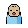Baby: Medium-Light Skin Tone Emoji 👶🏼 image - OpenMoji style