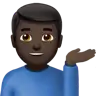 Man Tipping Hand: Dark Skin Tone Emoji 💁🏿‍♂️ image - Apple style