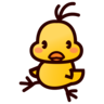 正面の赤ちゃんひよこ Emoji 🐥 image - Emojidex style