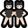 Men With Bunny Ears: Light Skin Tone Emoji 👯🏻‍♂️ image - Microsoft Windows 10 Segoe UI Emoji style