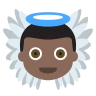 Baby Angel: Dark Skin Tone Emoji 👼🏿 image - EmojiTwo style