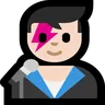 Man Singer: Light Skin Tone Emoji 👨🏻‍🎤 image - Microsoft Windows 10 Segoe UI Emoji style