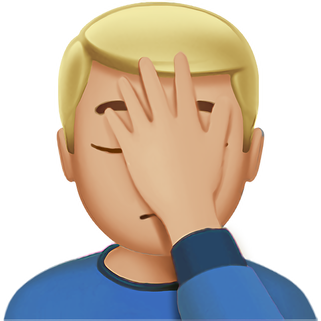 Man Facepalming: Medium-Light Skin Tone