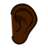 Ear: Dark Skin Tone