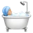 Person Taking Bath: Medium-Light Skin Tone