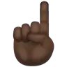 Index Pointing Up: Dark Skin Tone Emoji ☝🏿 image - WhatsApp style