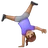 Woman Cartwheeling: Medium Skin Tone