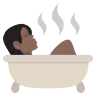 Person Taking Bath: Dark Skin Tone Emoji 🛀🏿 image - EmojiTwo style