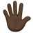 Hand With Fingers Splayed: Dark Skin Tone