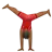 Person Cartwheeling: Medium-Dark Skin Tone