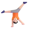 Person Cartwheeling: Light Skin Tone Emoji 🤸🏻 image - Microsoft 3D Fluent style