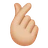 Hand With Index Finger And Thumb Crossed: Medium-Light Skin Tone