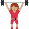 Woman Lifting Weights: Medium Skin Tone Emoji 🏋🏽‍♀️ image - Twitter / X (Twemoji) style