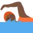 Person Swimming: Dark Skin Tone