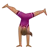 Woman Cartwheeling: Medium Skin Tone