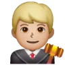 Man Judge: Medium-Light Skin Tone Emoji 👨🏼‍⚖️ image - Samsung style
