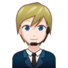 Office Worker: Light Skin Tone Emoji 🧑🏻‍💼 image - Emojidex style