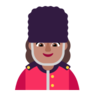 Woman Guard: Medium Skin Tone Emoji 💂🏽‍♀️ image - Microsoft Classic 2D style