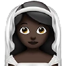 Woman With Veil: Dark Skin Tone Emoji 👰🏿‍♀️ image - Apple style