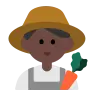 Man Farmer: Dark Skin Tone Emoji 👨🏿‍🌾 image - Tossface style