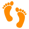 Emoji Lábnyomok 👣 image - Docomo style