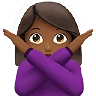 Woman Gesturing No: Medium-Dark Skin Tone Emoji 🙅🏾‍♀️ image - Apple style