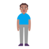 Man Standing: Medium Skin Tone Emoji 🧍🏽‍♂️ image - Microsoft Classic 2D style