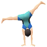 Man Cartwheeling: Light Skin Tone Emoji 🤸🏻‍♂️ image - Apple style