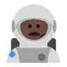 Man Astronaut: Dark Skin Tone Emoji 👨🏿‍🚀 image - Tossface style