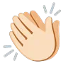 Clapping Hands: Light Skin Tone Emoji 👏🏻 image - Google Noto Color Animated style