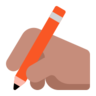 Writing Hand: Medium Skin Tone Emoji ✍🏽 image - Microsoft Classic 2D style