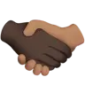 Handshake: Dark Skin Tone, Medium Skin Tone Emoji 🫱🏿‍🫲🏽 image - Apple style