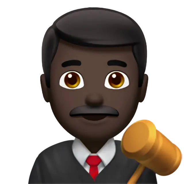 Man Judge: Dark Skin Tone