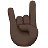 Sign Of The Horns: Dark Skin Tone