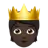 Person With Crown: Dark Skin Tone