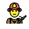 Man Firefighter Emoji 👨‍🚒 image - OpenMoji style