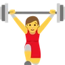 Woman Lifting Weights Emoji 🏋️‍♀️ image - Skype style
