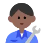 Man Mechanic: Medium-Dark Skin Tone Emoji 👨🏾‍🔧 image - Tossface style