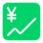 Grafic cu trendul în sus și semnul Yen