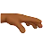 Palm Down Hand: Medium-Dark Skin Tone
