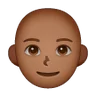 Woman: Medium-Dark Skin Tone, Bald Emoji 👩🏾‍🦲 image - Samsung style