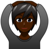 Person Gesturing Ok: Dark Skin Tone Emoji 🙆🏿 image - Emojidex style