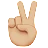 Victory Hand: Medium-Light Skin Tone