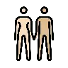 Woman And Man Holding Hands: Light Skin Tone, Medium-Light Skin Tone Emoji 👩🏻‍🤝‍👨🏼 image - OpenMoji style
