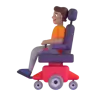 Person In Motorized Wheelchair: Medium Skin Tone Emoji 🧑🏽‍🦼 image - Microsoft 3D Fluent style